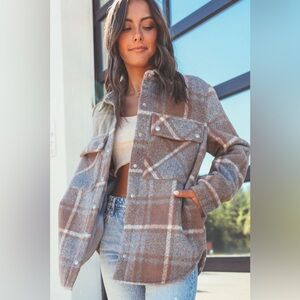 BLANK NYC PLAID FLANNEL - XS